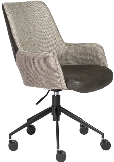 Euro Style Desi Light Gray & Dark Gray Tilt Office Chair