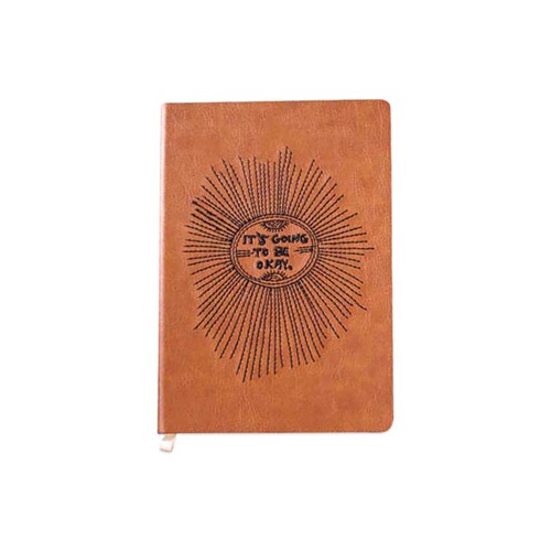 Embroidered Vegan-Leather Layflat Flexible Cover Journal