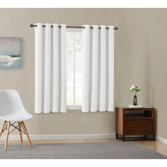 Total Blackout Window Panel Pairs-White 52x63