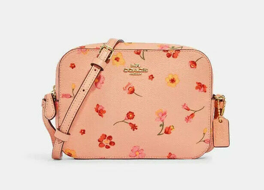 New Coach C8699 Mini Camera Bag with Mystical Floral Print Faded Blush Multi