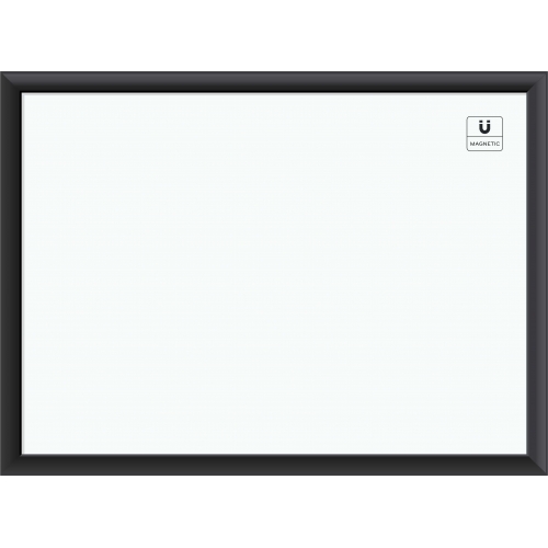 U Brands Magnetic Dry Erase Board, 24 x 18 Inches, Black Aluminum Frame