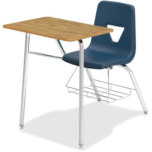 Lorell Rectangular Medium Oak Top Student Combo Desks - 2/CT