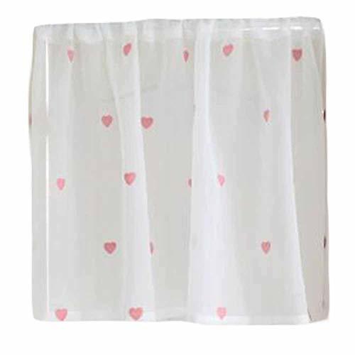 Heart Patterned Cafe Kitchen Curtains Half Window Curtain Decorative Bedroom Cur