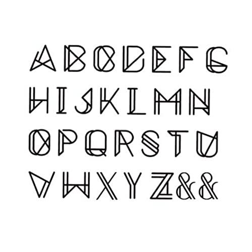3 Sheet Alphabet Temporary Tattoo Stickers Art Font English Letters Fake Tattoo