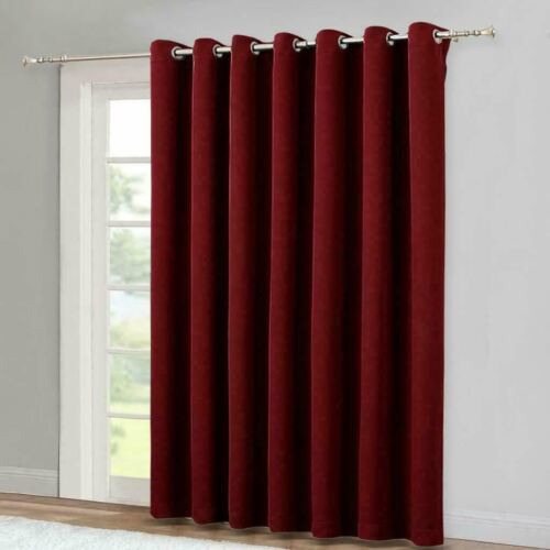 Window Blinds Light Filtering Curtain Patio Glass Slide Door Burgundy Red 100x84