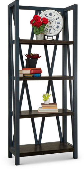Amy Denim Blue Bookcase