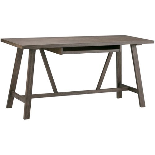 Simpli Home - Dylan Modern Industrial Wood Writing Desk - Driftwood