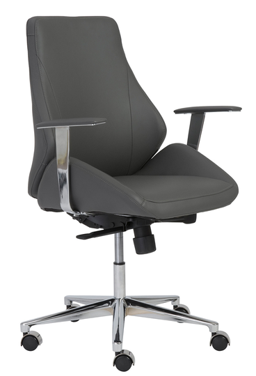 Euro Style Bergen Gray Low Back Office Chair
