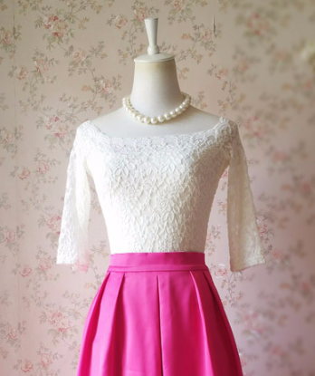 off the Shoulder Lace Tops Women Long Sleeve Plus Size White Bridesmaid Lace Top