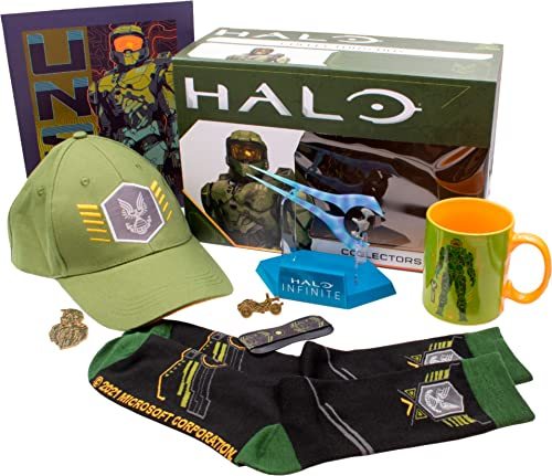 Culture Fly Halo Infinite Collector Box w/ Mini Energy Sword, Halo Mug, Hat & Ot