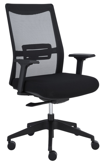 Euro Style Black Lasse High Back Office Chair