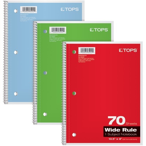 Oxford Wide Rule 1-Subject Spiral Notebook
