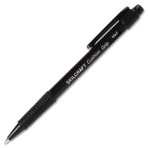 SKILCRAFT Retractable Cushion Grip Ballpoint Pen