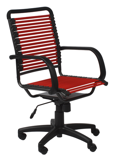 Euro Style Bungie Flat Red High Back Office Chair