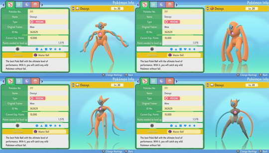 Non Shiny 6IV Deoxys Any/All Forms Pokemon Brilliant Diamond Shining Pearl