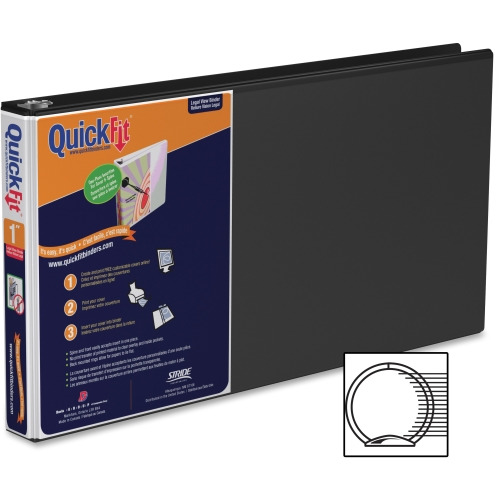 QuickFit Landscape Round Ring View Binder for Spreadsheets
