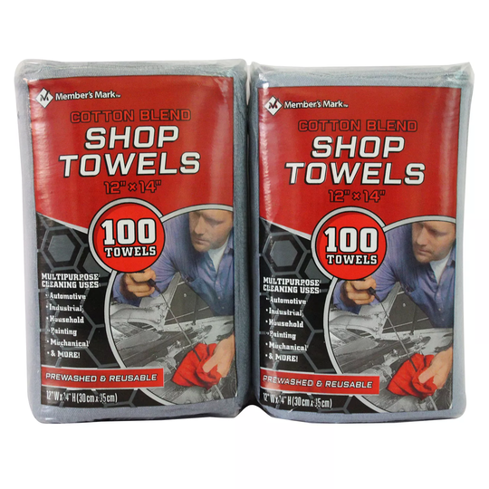 Member's Mark Shop Towels (200pk) Blue, 12" x 14"