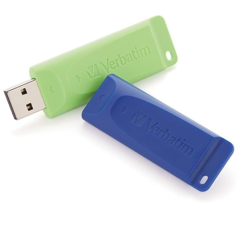 Verbatim 64GB Store 'n' Go USB Flash Drive - 2pk - Blue, Green
