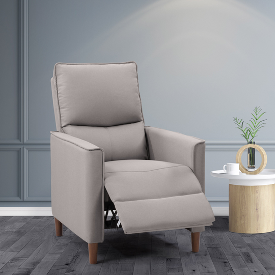 Alder Manual Recliner in Light Gray
