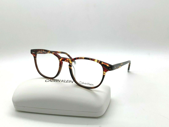 Calvin Klein CK 5960 626 Rayé Rouge Tortue Lunettes Cadres 51-19-145MM / Étui