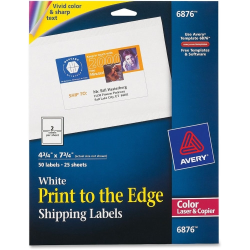 Avery Shipping Labels - Sure Feed Technology - Print to the Edge