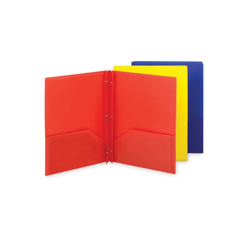 Poly Two-Pocket Folder with Fasteners