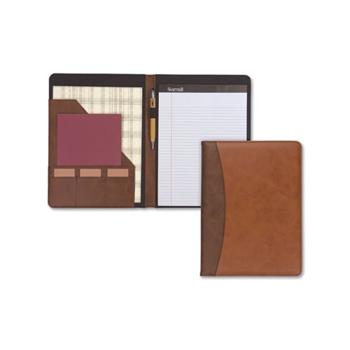 Two-Tone Padfolio with Spine Accent