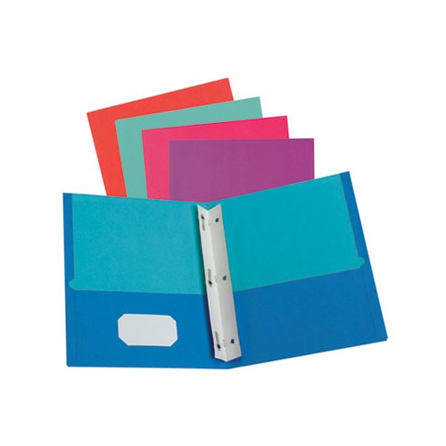 Twisted Twin Smooth Pocket Folder w/Fasteners