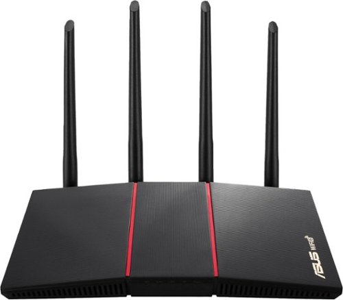 ASUS - RT-AX55 AX1800 Dual-Band WiFi 6 Wireless Router with Life time internet Security - Black
